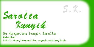 sarolta kunyik business card